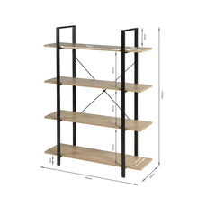 Load image into Gallery viewer, Forge 4-Tier Bookshelf - Natural