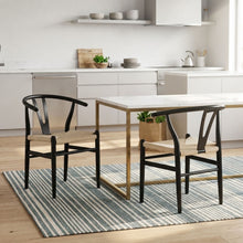 Load image into Gallery viewer, 23920-winter-rope-seat-dining-chair-wishbone-chair-replica-set-of-2-black-2606152