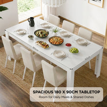 Load image into Gallery viewer, Azar Dining Table Rectangle 180 x 90cm - White