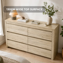 Load image into Gallery viewer, Borneo 6 Drawers Lowboy - Oak