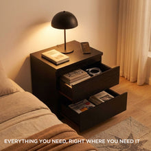 Load image into Gallery viewer, Tongass Wooden Bedside Table - Black