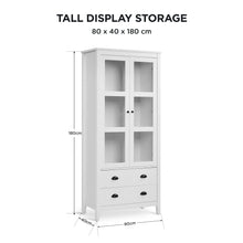 Load image into Gallery viewer, 22695-congo-display-cabinet-with-2-drawer-white-2606181
