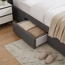 Load image into Gallery viewer, Eleanor Queen Bed Frame with 4 Drawers - Dark Grey