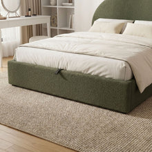 Load image into Gallery viewer, Isabella Queen Gas Lift Bed Frame - Dark Green