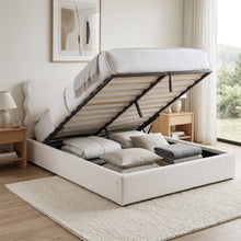 Load image into Gallery viewer, Floria Queen Gas Lift Bed Frame - White