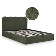 Load image into Gallery viewer, Cove Queen Gas Lift Bed Frame - Dark Green