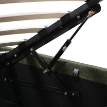 Load image into Gallery viewer, Cove Queen Gas Lift Bed Frame - Dark Green