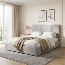 Load image into Gallery viewer, Calma Queen Gas Lift Bed Frame - Light Grey