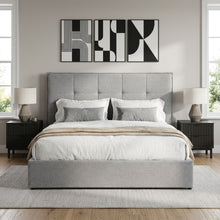 Load image into Gallery viewer, Calma Queen Gas Lift Bed Frame - Light Grey