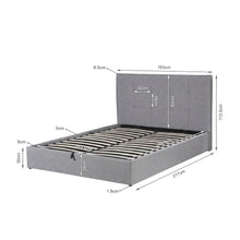 Load image into Gallery viewer, Calma Queen Gas Lift Bed Frame - Light Grey