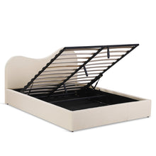 Load image into Gallery viewer, Miora Queen Gas Lift Bed Frame - Light Khaki