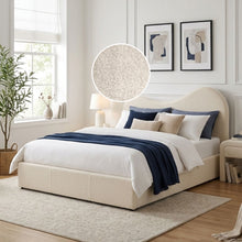 Load image into Gallery viewer, Miora Queen Gas Lift Bed Frame - Light Khaki