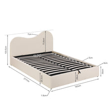 Load image into Gallery viewer, Miora Queen Gas Lift Bed Frame - Light Khaki