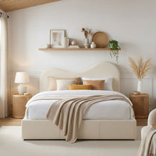 Load image into Gallery viewer, Miora Queen Gas Lift Bed Frame - Light Khaki