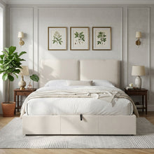Load image into Gallery viewer, Sorell Queen Gas Lift Bed Frame - Beige