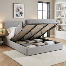 Load image into Gallery viewer, Calma Super King Gas Lift Bed Frame - Light Grey