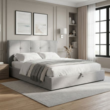 Load image into Gallery viewer, Calma Super King Gas Lift Bed Frame - Light Grey