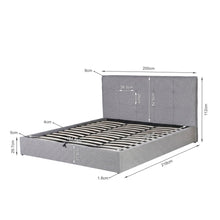 Load image into Gallery viewer, Calma Super King Gas Lift Bed Frame - Light Grey
