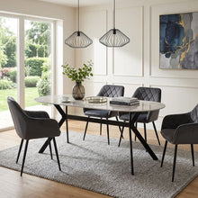 Load image into Gallery viewer, 23874-cedar-gloss-ceramic-dining-table-180-x-90cm-light-grey-black-2606225