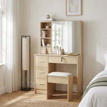 Load image into Gallery viewer, Carnation Dressing Table with Drawers Set - Oak