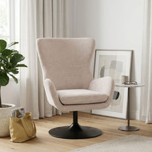 Load image into Gallery viewer, Arcus Velvet Armchair - Light Khaki