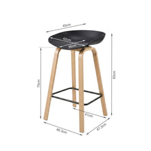 Load image into Gallery viewer, Kai Metal Bar Stool 75cm - Set of 2 - Black