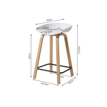 Load image into Gallery viewer, Kai Metal Bar Stool 65cm - Set of 2 - White