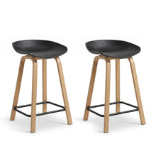 Load image into Gallery viewer, Kai Metal Bar Stool 65cm - Set of 2 - Black