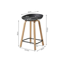 Load image into Gallery viewer, Kai Metal Bar Stool 65cm - Set of 2 - Black