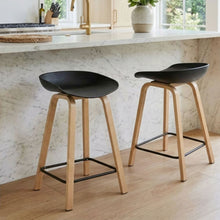 Load image into Gallery viewer, Kai Metal Bar Stool 65cm - Set of 2 - Black