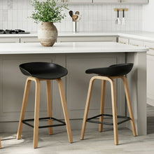 Load image into Gallery viewer, Kai Metal Bar Stool 65cm - Set of 2 - Black