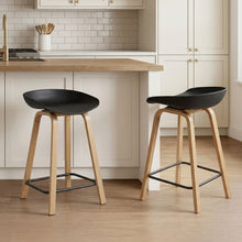Load image into Gallery viewer, Kai Metal Bar Stool 65cm - Set of 2 - Black