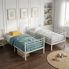 Load image into Gallery viewer, Graid Single Metal Bunk Bed Frame - White