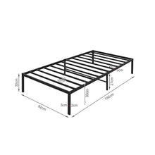 Load image into Gallery viewer, Lite Single Metal Bed Frame - Black