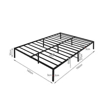 Load image into Gallery viewer, Lite Double Metal Bed Frame - Black