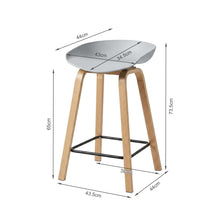 Load image into Gallery viewer, Kai Metal Bar Stool 65cm - Set of 2 - Grey