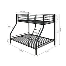 Load image into Gallery viewer, Link Metal Triple Bunk Bed Frame - Black