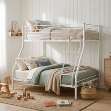 Load image into Gallery viewer, Link Metal Triple Bunk Bed Frame - White