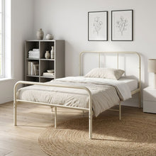 Load image into Gallery viewer, Bolt King Single Metal Bed Frame - Light Khaki
