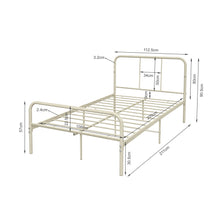 Load image into Gallery viewer, Bolt King Single Metal Bed Frame - Light Khaki