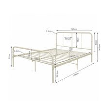 Load image into Gallery viewer, Bolt Double Metal Bed Frame - Light Khaki