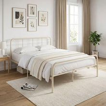 Load image into Gallery viewer, Bolt Queen Metal Bed Frame - Light Khaki
