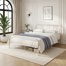 Load image into Gallery viewer, Bolt Queen Metal Bed Frame - Light Khaki