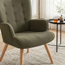 Load image into Gallery viewer, Wing Velvet Armchair - Dark Green
