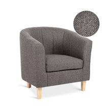 Load image into Gallery viewer, Ash High-Back Linen Armchair - Dark Grey