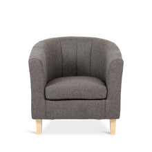 Load image into Gallery viewer, Ash High-Back Linen Armchair - Dark Grey