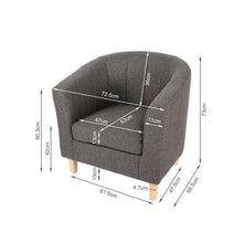 Load image into Gallery viewer, Ash High-Back Linen Armchair - Dark Grey