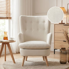 Load image into Gallery viewer, Puff Velvet Armchair - White