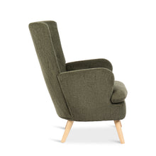 Load image into Gallery viewer, Puff Linen Armchair - Dark Green