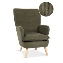 Load image into Gallery viewer, Puff Linen Armchair - Dark Green